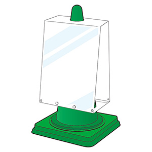 コーンサインポケットボード 834－478 A3縦両面 | 【ミドリ