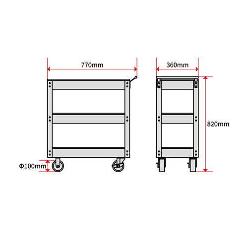 AP ツールワゴン 3段 ブラック TW848 — PLOW(プラウ)公式ストア
