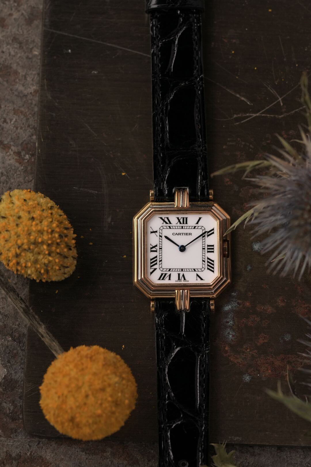 カルティエ/サンチュールLM/トリニティ/SWISS MADEホワイトローマン