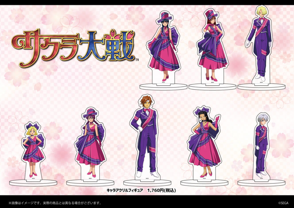 レニ】サクラ大戦 グッズ5点セット アクリルキーホルダー 缶バッジ