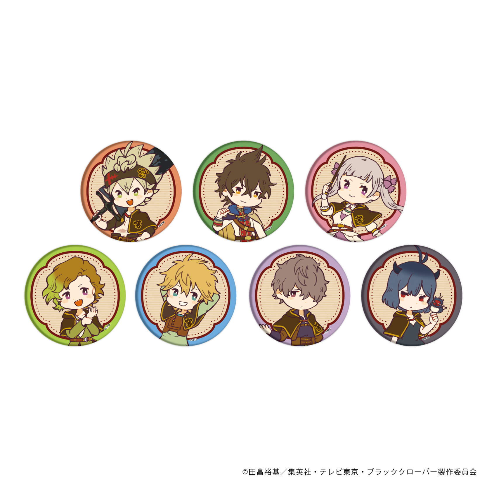 缶バッジ「ブラッククローバー」09/ブラインド(7種)(レトロアート