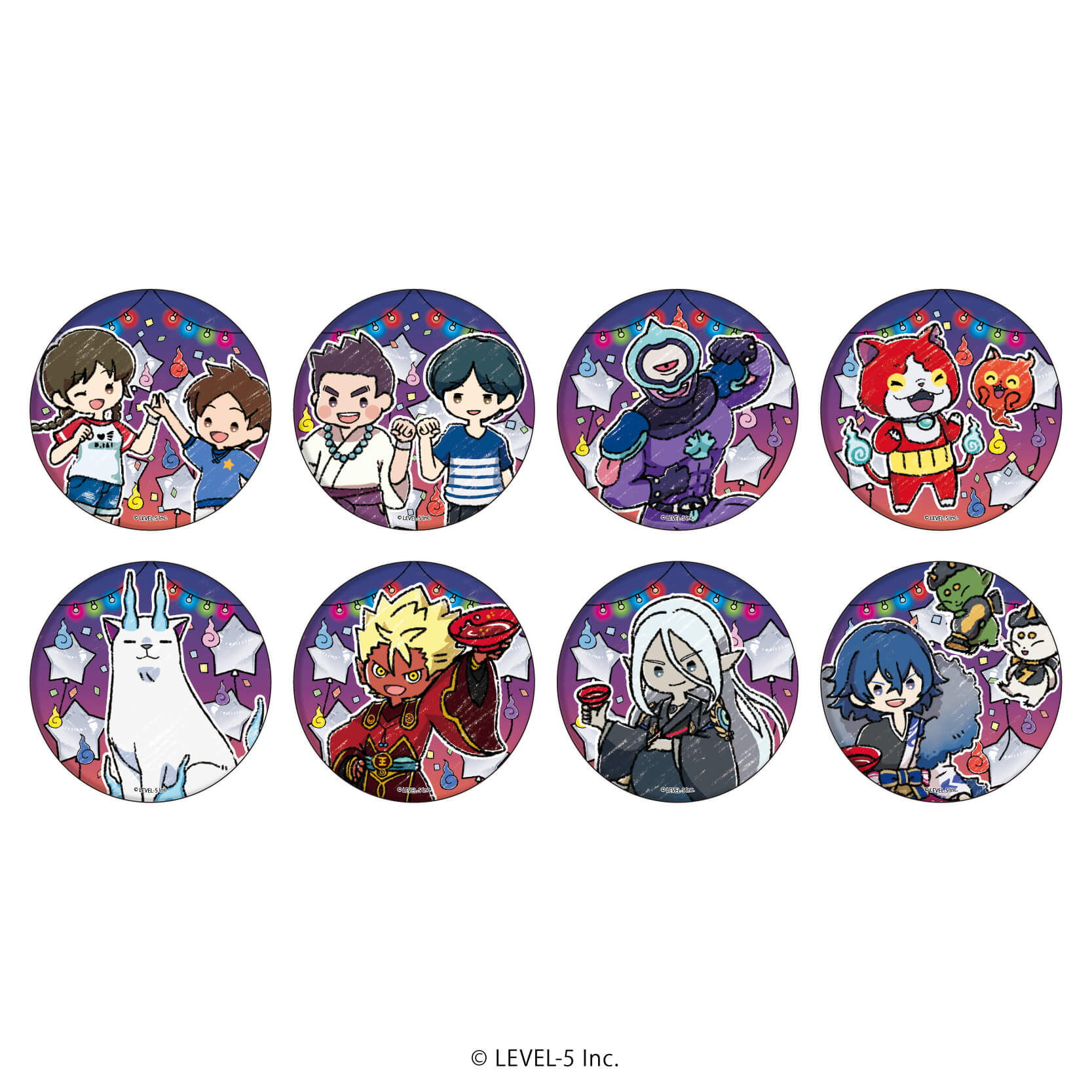 缶バッジ「妖怪ウォッチ」10/10周年ver. BOX③ コンプリートBOX(全8種