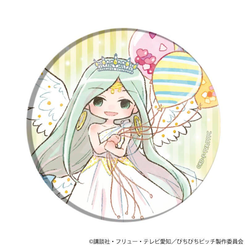 廃盤 ぴちぴちピッチ 梅雨 缶バッジ グラフアート TVアニメ