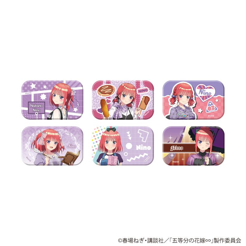 スクエア缶バッジ「五等分の花嫁∽」03/二乃ver. コンプリートBOX(全6