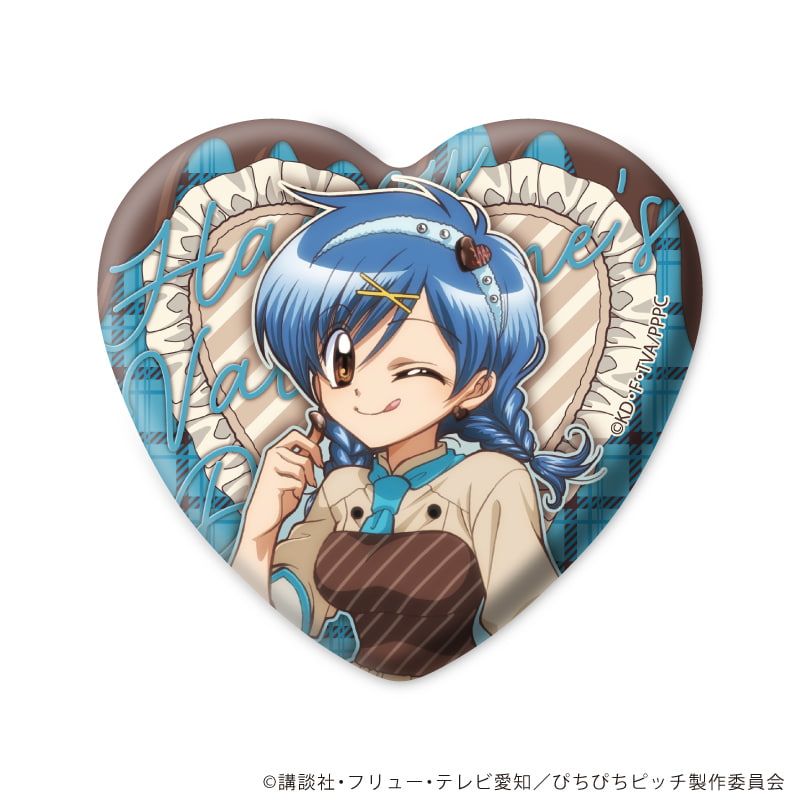 ハート型缶バッジ「マーメイドメロディーぴちぴちピッチ」01