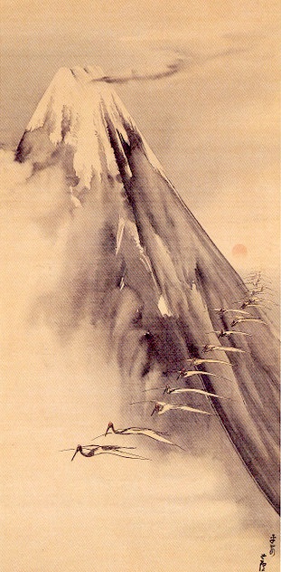 富士越鶴図（ふじえっかくず）』長沢蘆雪 作（1794年） - 江戸ガイド