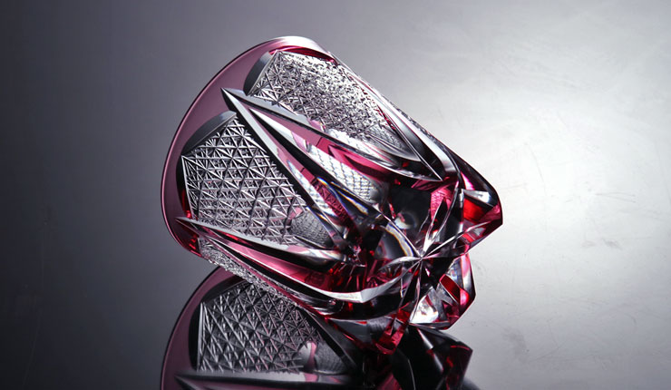 江戸切子 PR01ペアロックグラス・星2色セット | 江戸切子.jp