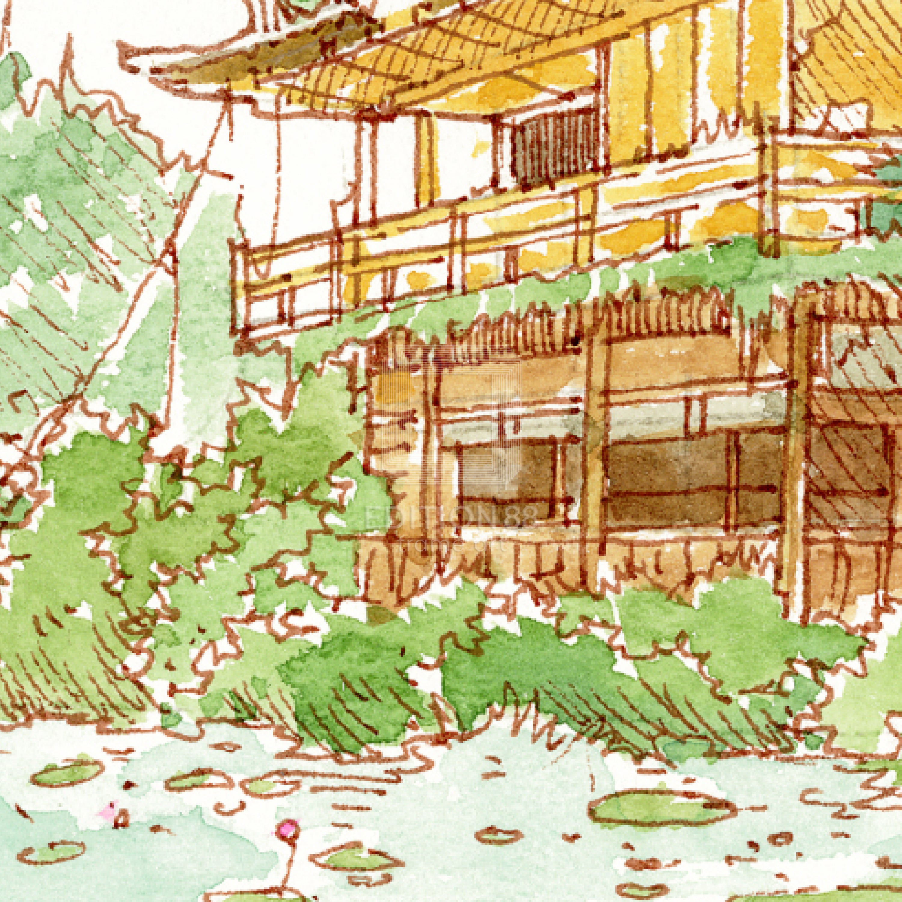 88グラフ ミニ 金閣寺幻想 水彩スケッチver/ 東京幻想（直筆サイン入り