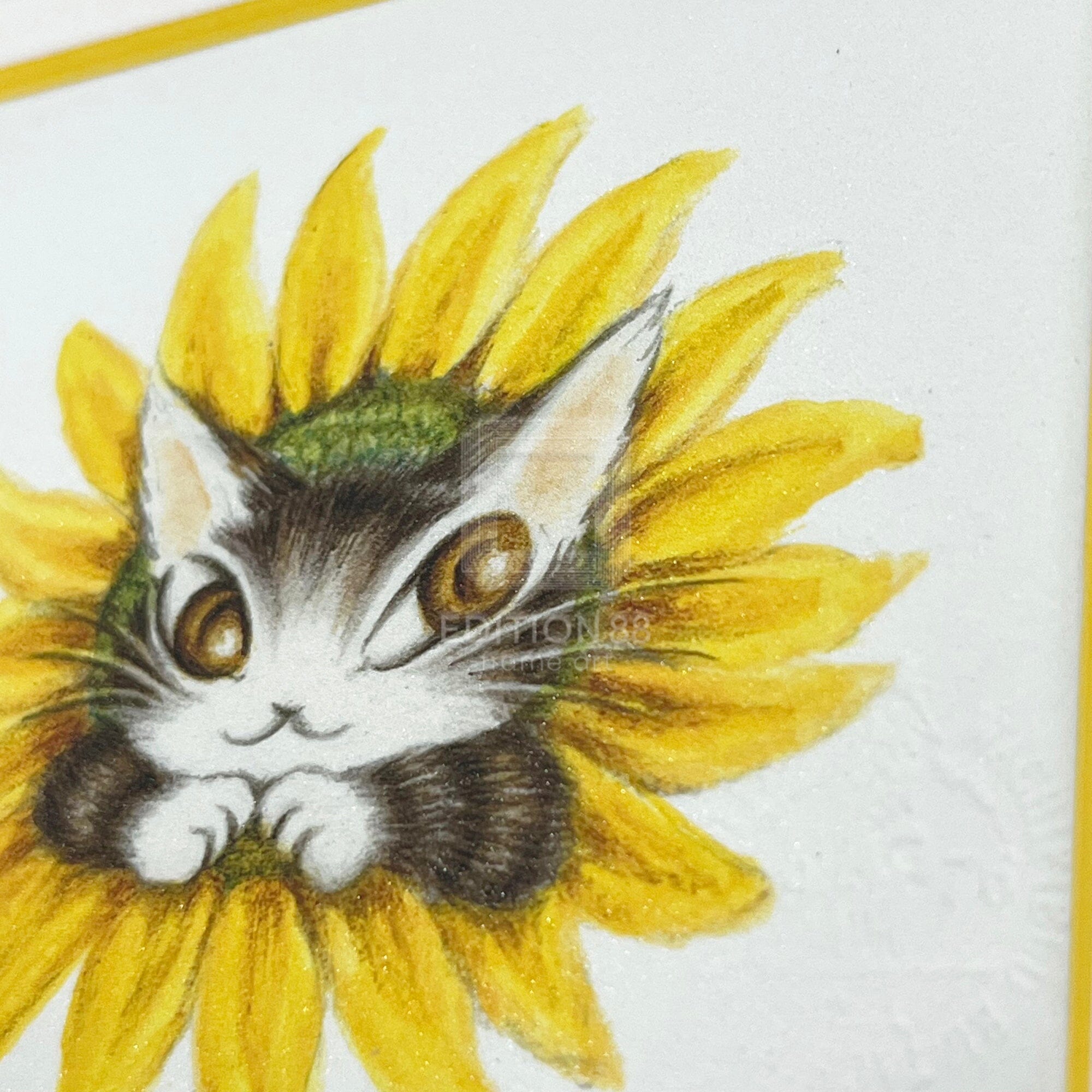 猫のダヤン 88グラフ「ひまわりダヤン」/池田あきこ（直筆サイン入り