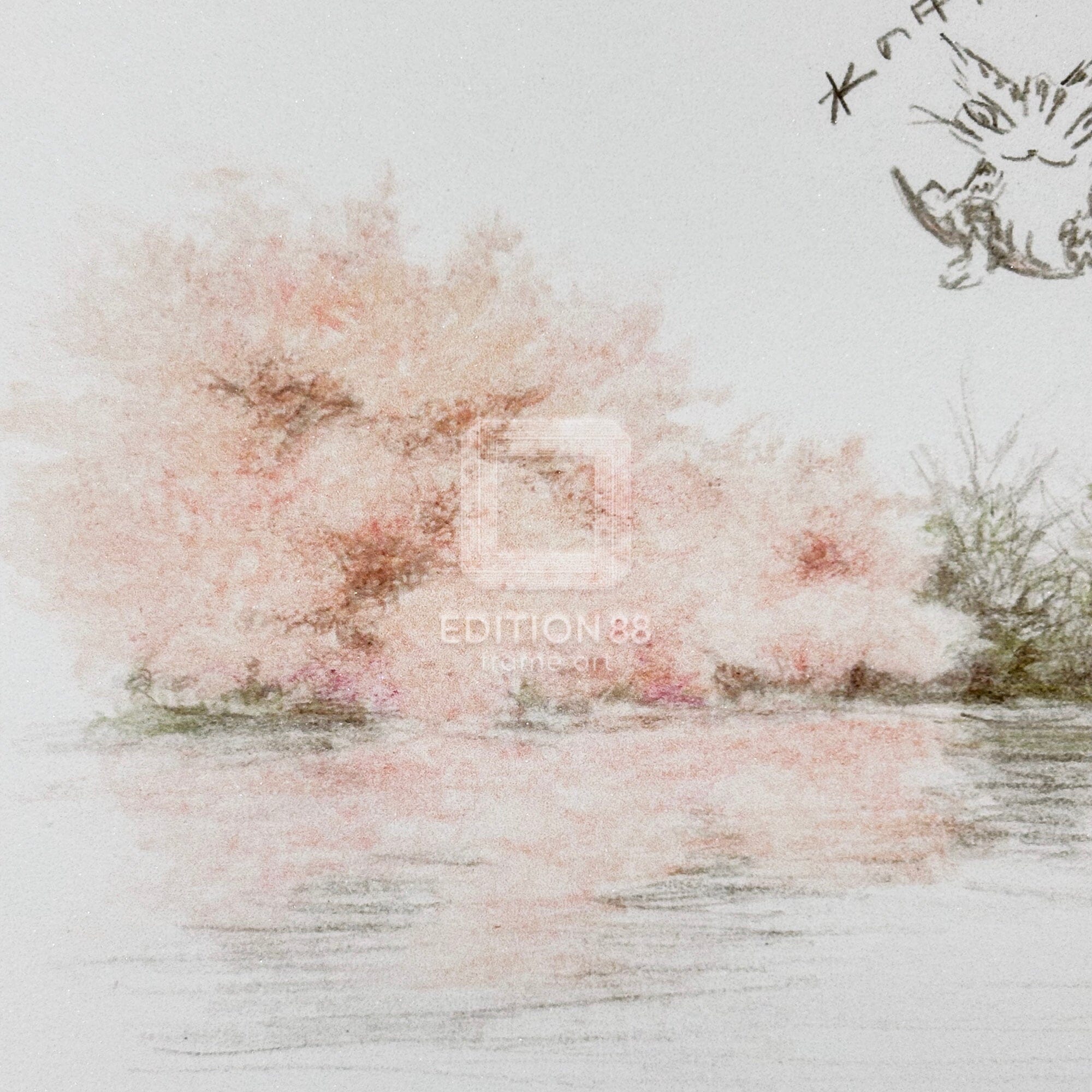 猫のダヤン 88グラフ「井の頭の桜」/池田あきこ（直筆サイン入り/限定