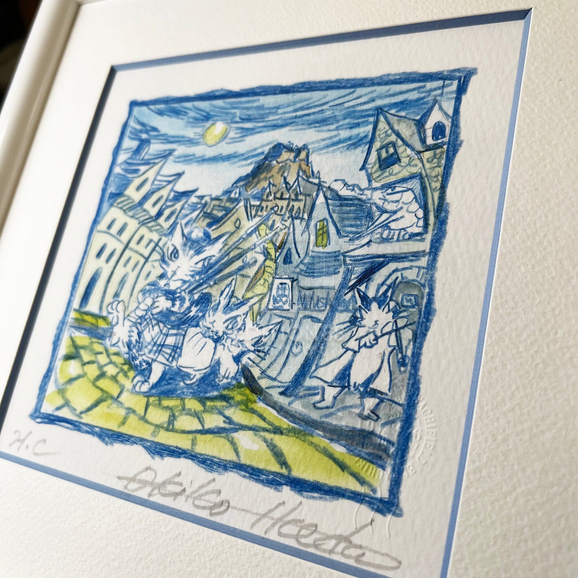 猫のダヤン 88グラフ「エジンバラの夜の行進」/池田あきこ（直筆サイン