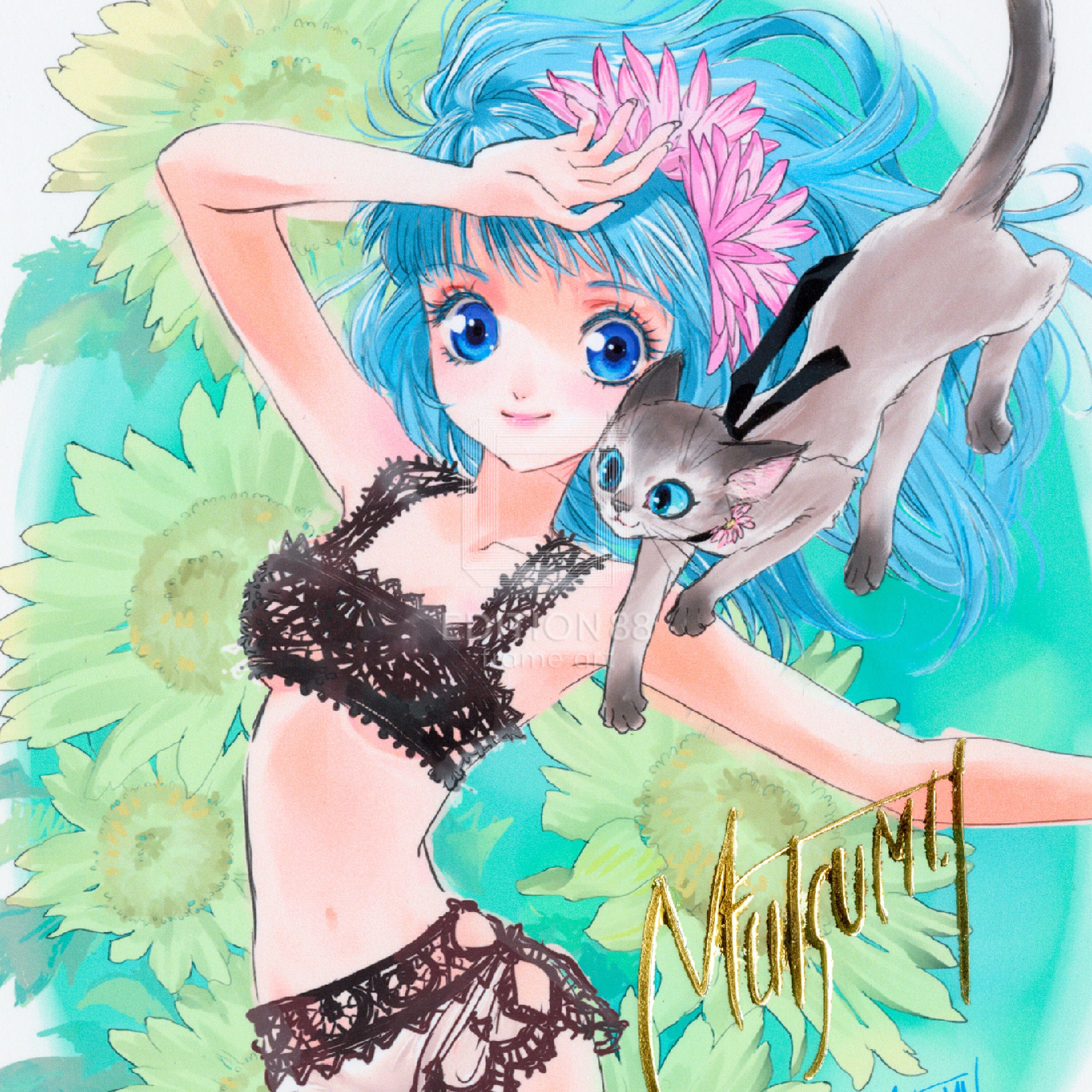 88グラフ ミニ「サマー」/いのまたむつみ（箔押しサイン入り）