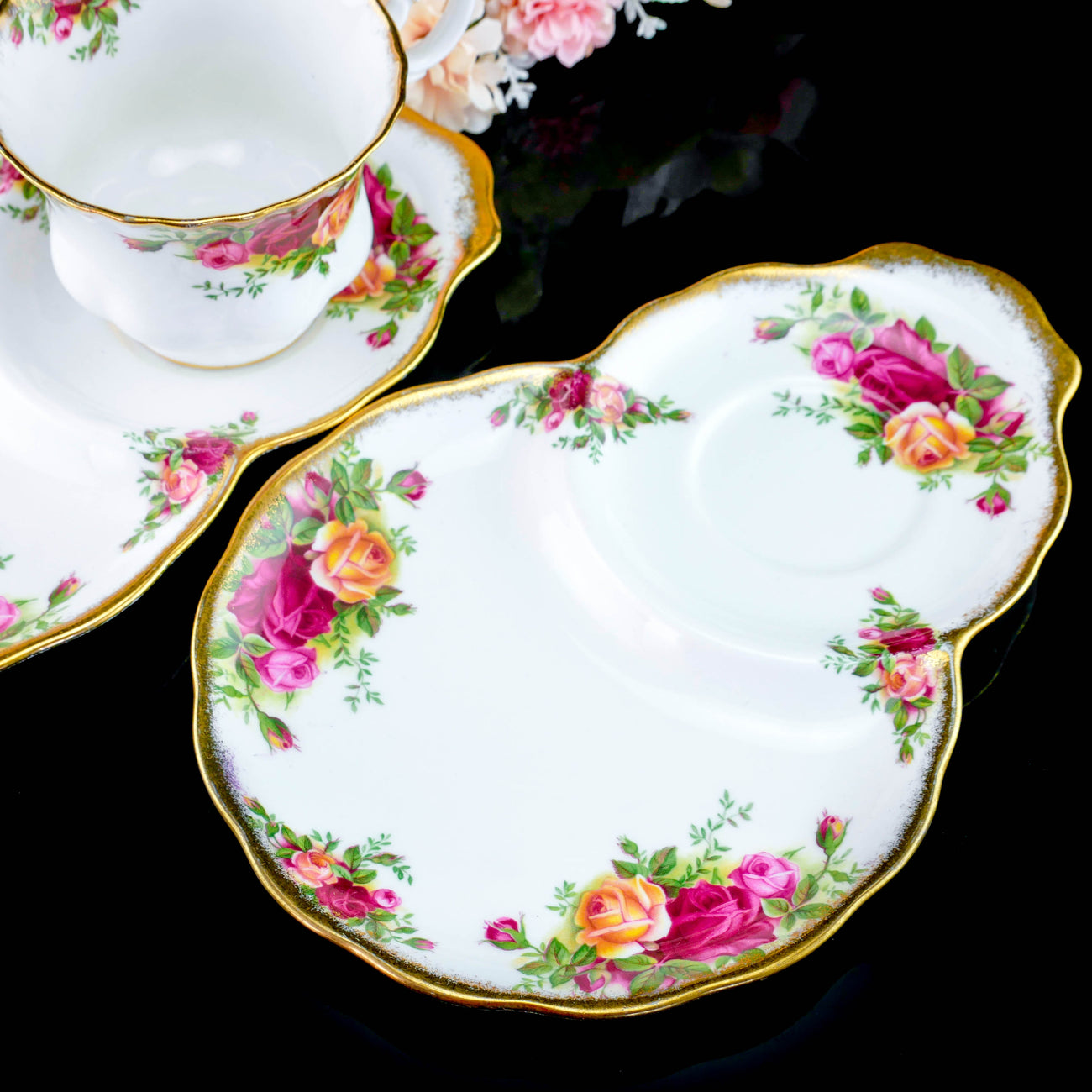 ロイヤル・アルバート『オールド・カントリー・ローズ』 テニスセット