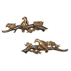 埋忠 松上猛禽図大目貫 特別保存刀装具 ｜日本刀販売は永楽堂