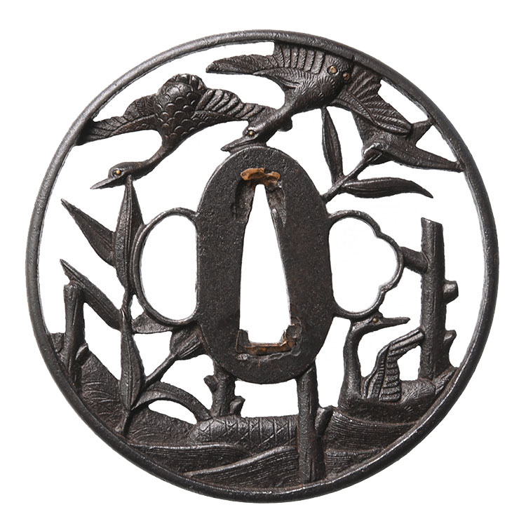 正阿弥 水辺雁透鍔/鐔 ｜日本刀販売は永楽堂