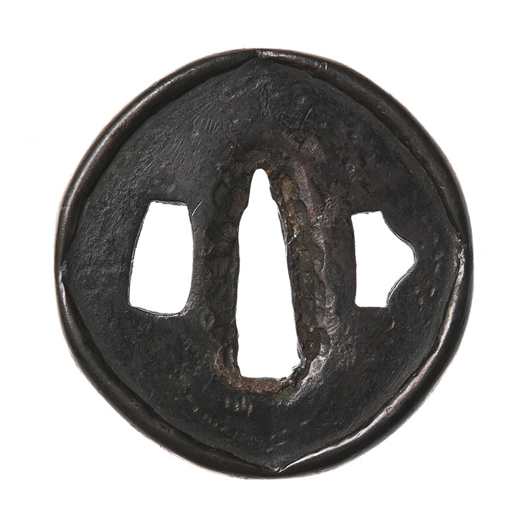 古金工 丸形無文山銅鍔/鐔 ｜日本刀販売は永楽堂