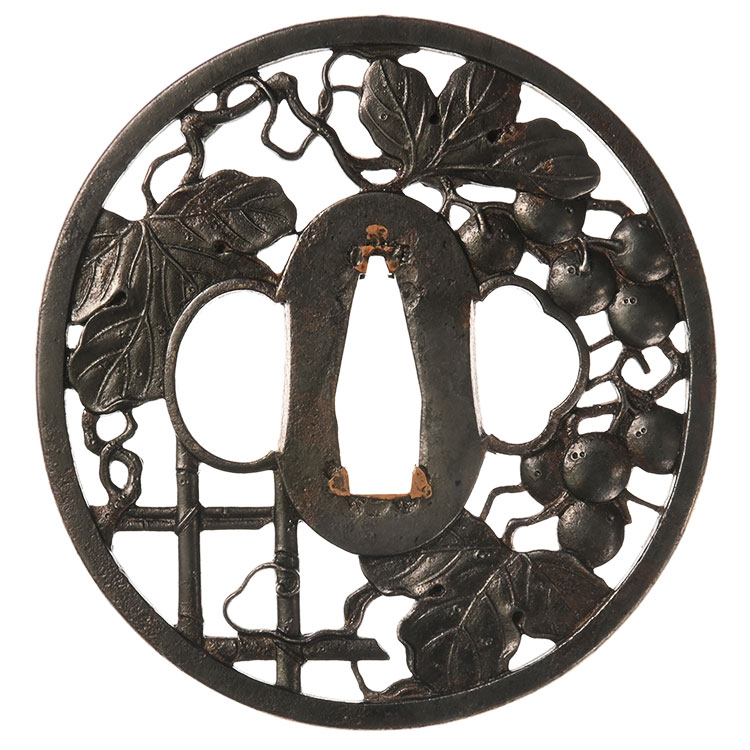 長州 特別保存刀装具 葡萄棚透鍔/鐔 ｜日本刀販売は永楽堂