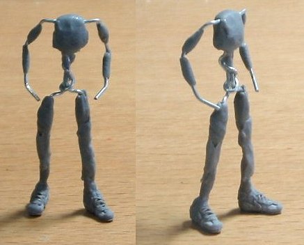 ディオラマ・鉄道模型などミニチュア用のオリジナルフィギュア製作します。