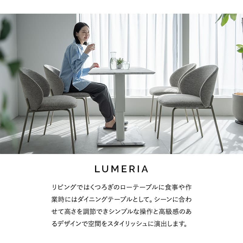 リフティングセンターテーブル 幅120cm ガス圧昇降式 二本脚 | 寝具