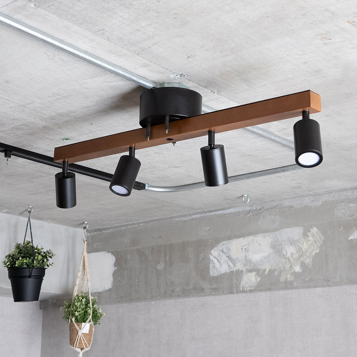 シーリングライト 4灯 LED内蔵 調光・調色機能付き スポットライト