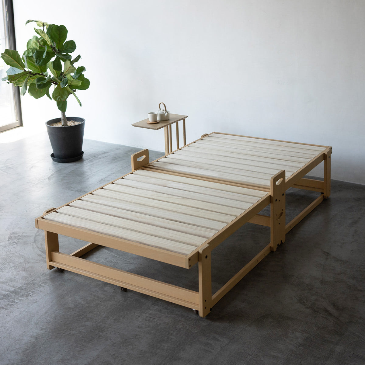 折りたたみベッド すのこベッド シングル 完成品 すのこ スノコ 木製