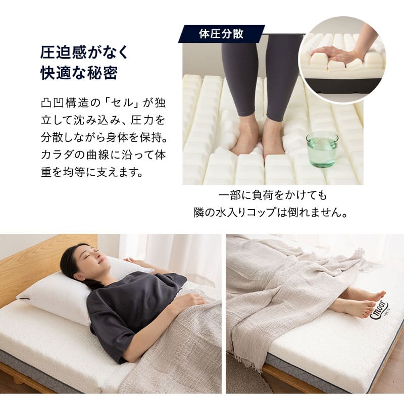 プレミアムマットレス 三つ折り 折りたたみ マットレス セミシングル