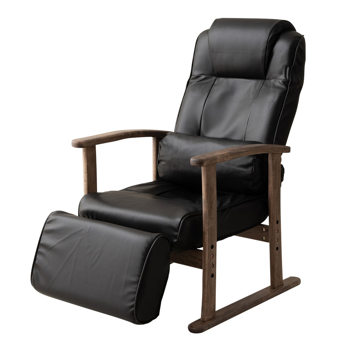 ポケットコイル 高座椅子 「かなた」 調節できるオットマン付き 無段階