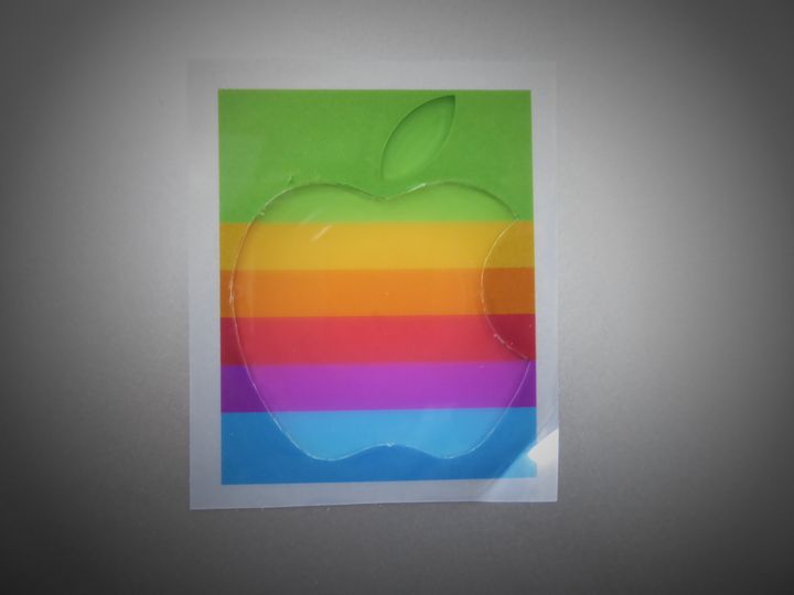 レア！】Apple Computer Mac アップル レインボー 看板 旧MacBookの