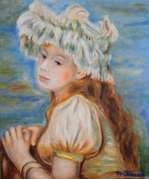 レース帽子の少女」 by 玉置守好｜Artmeter｜暮らしを彩るアートが