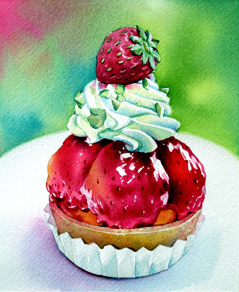 苺のタルト」 by 工場長｜Artmeter｜暮らしを彩るアートが、きっと見つかる