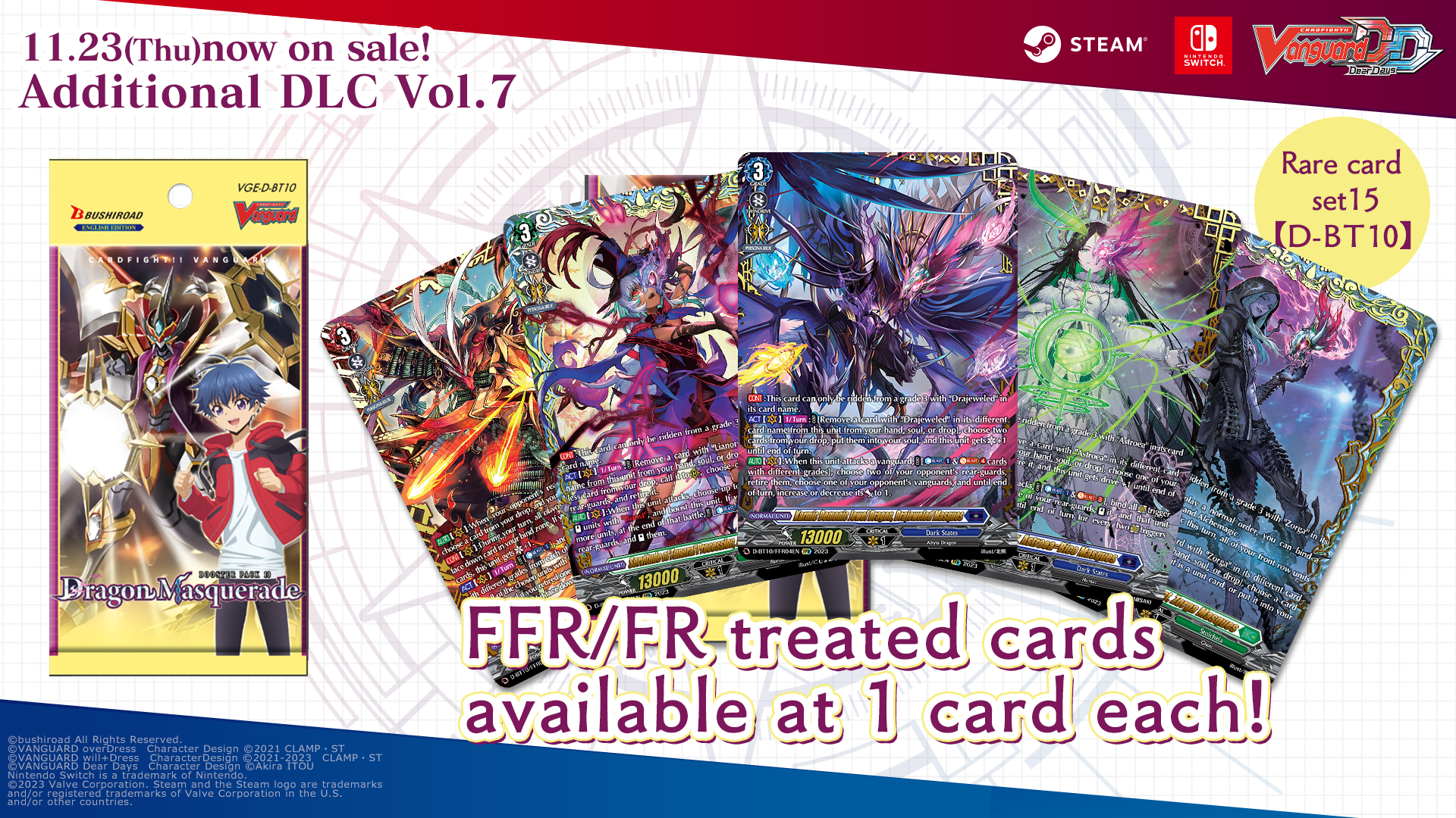 Cardfight!! Vanguard Dear Days Additional DLC Vol.7 goes on sale