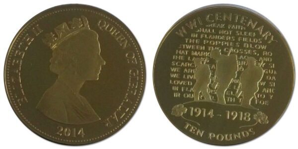 10 Pounds - Elizabeth II (In Flanders Fields) - Gibraltar – Numista