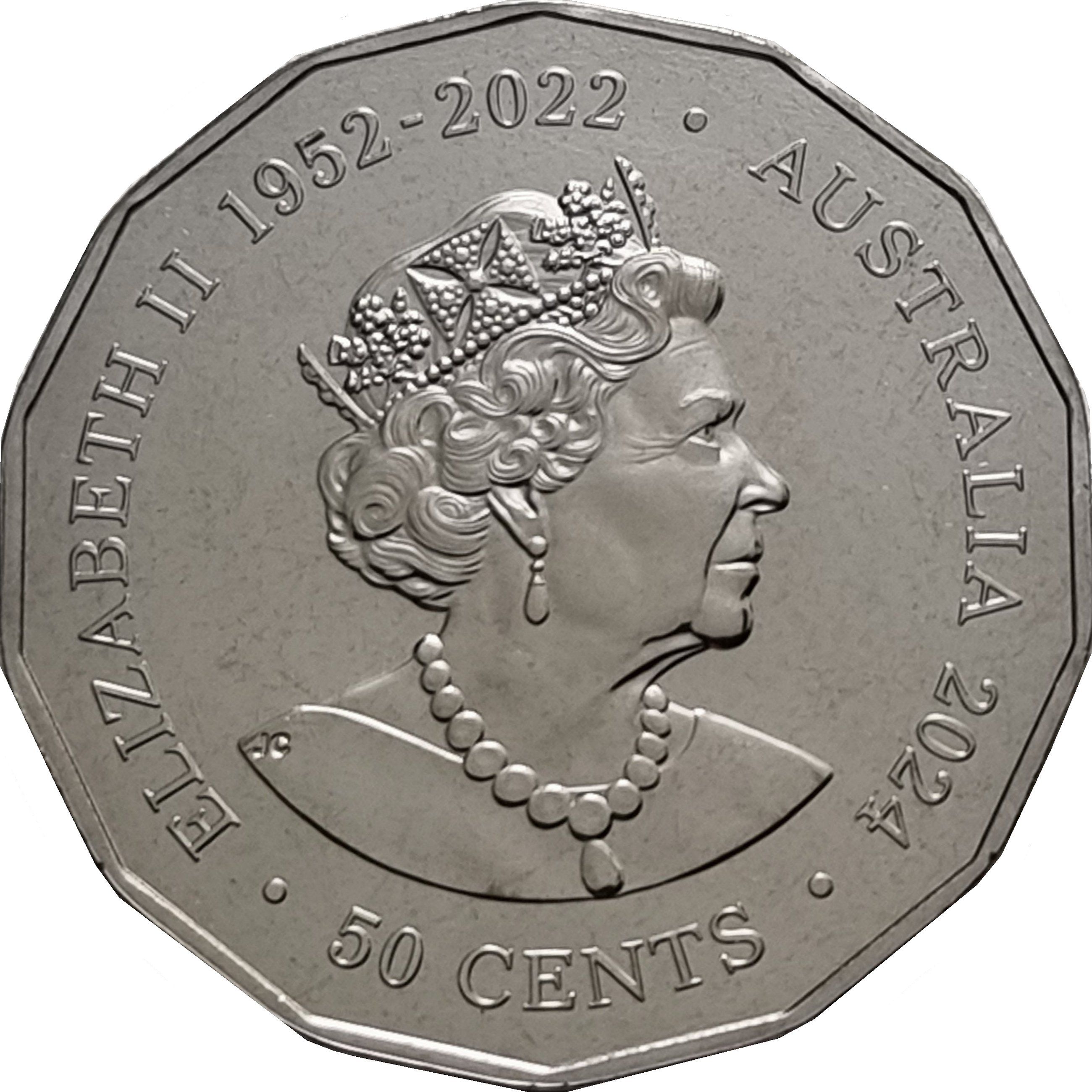 50 Cents - Elizabeth II (6th Portrait; In the name of - Year of
