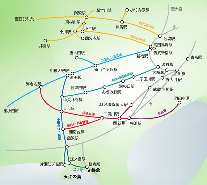 交通アクセス｜江の島・鎌倉ナビ｜江ノ島と鎌倉のおすすめをたっぷりご