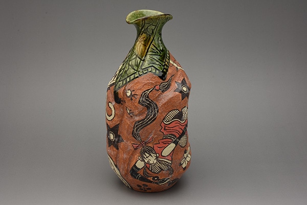 深見文紀 No.059005 藍鉄漫画織部ぐい呑 | えにし庵