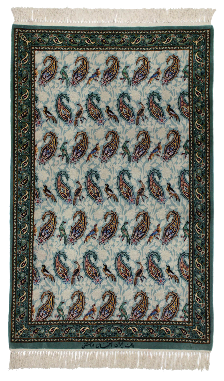 WECS-134 イスファハン産 セイラフィアン工房 160×110cm｜ペルシャ絨毯