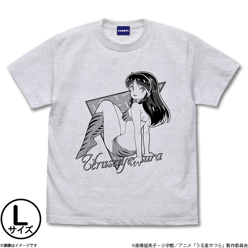 うる星やつら ラムレトロポップTシャツ アッシュ／L うる星やつら