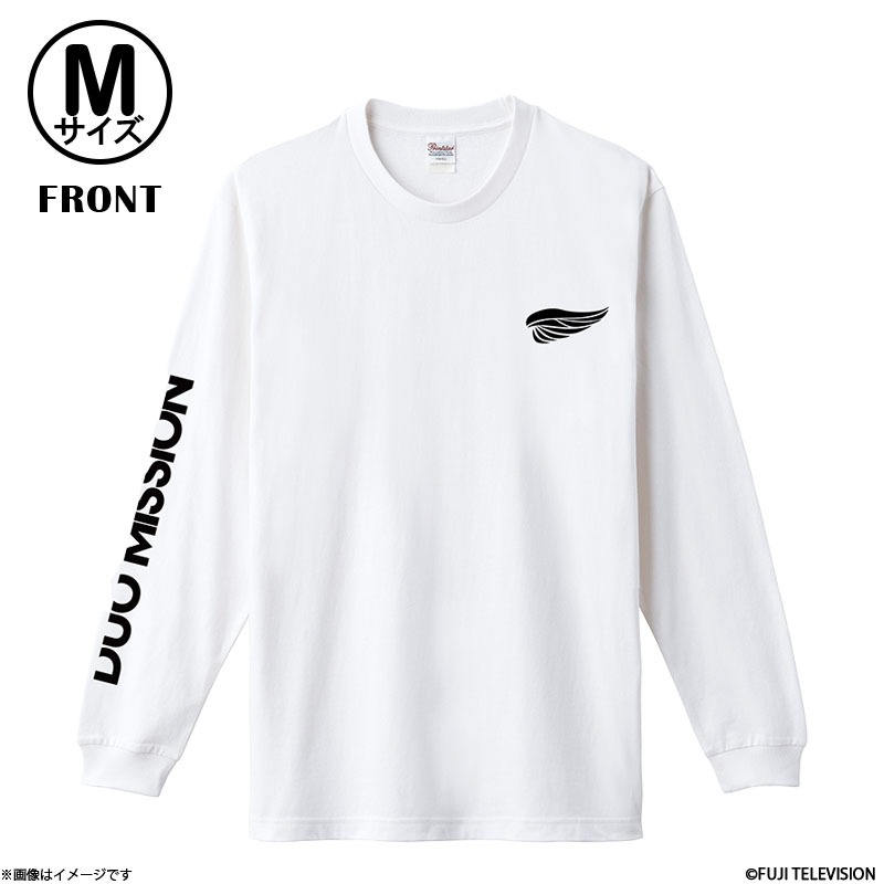 MAZZEL DUO MISSION ロング Tシャツ 白 Mサイズ MAZZEL DUO MISSION