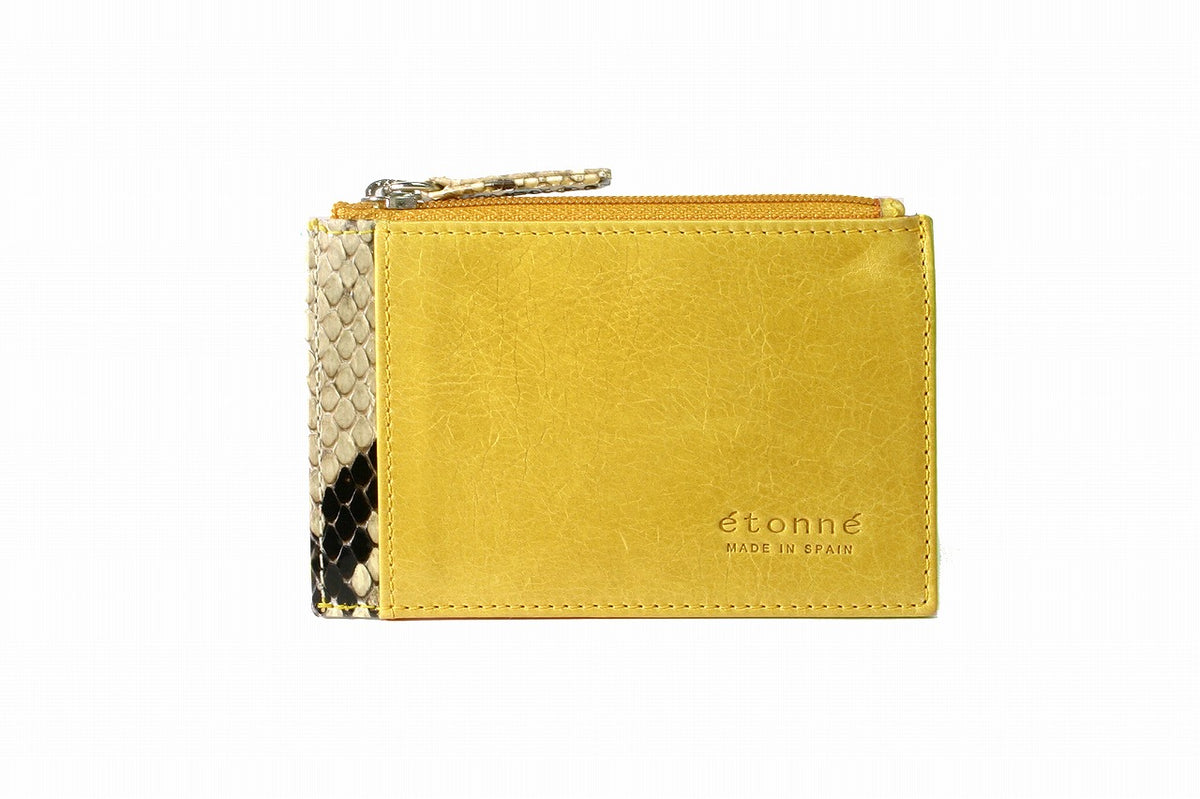 パスケース タルヘテロ Tarjetero （パイソン ソルイエロー)| étonné