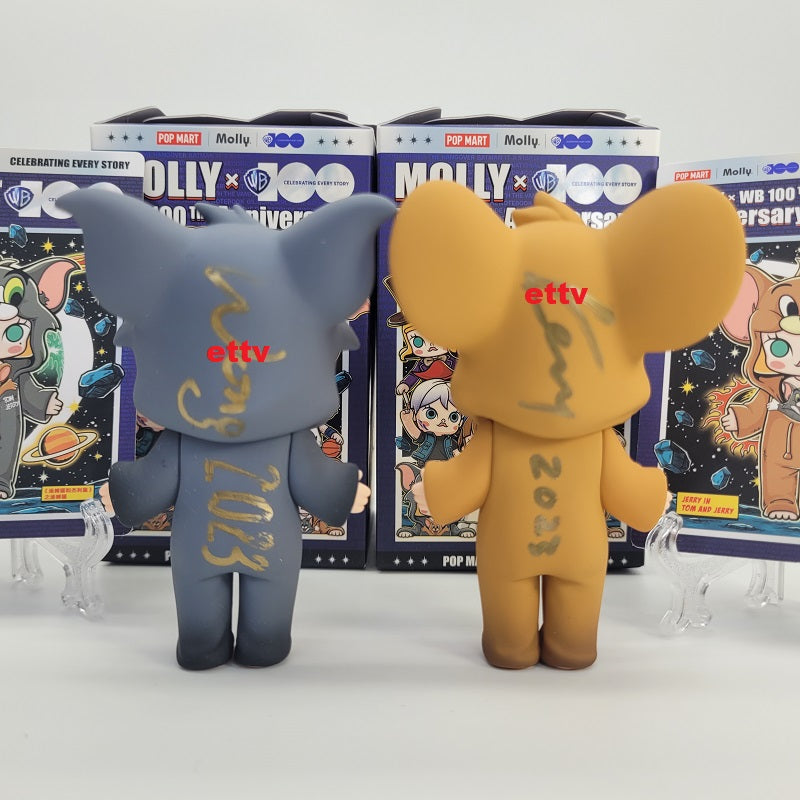 POPMART Molly Warner Bros. 100th (Tom & Jerry)2pc Set, Hand Signed