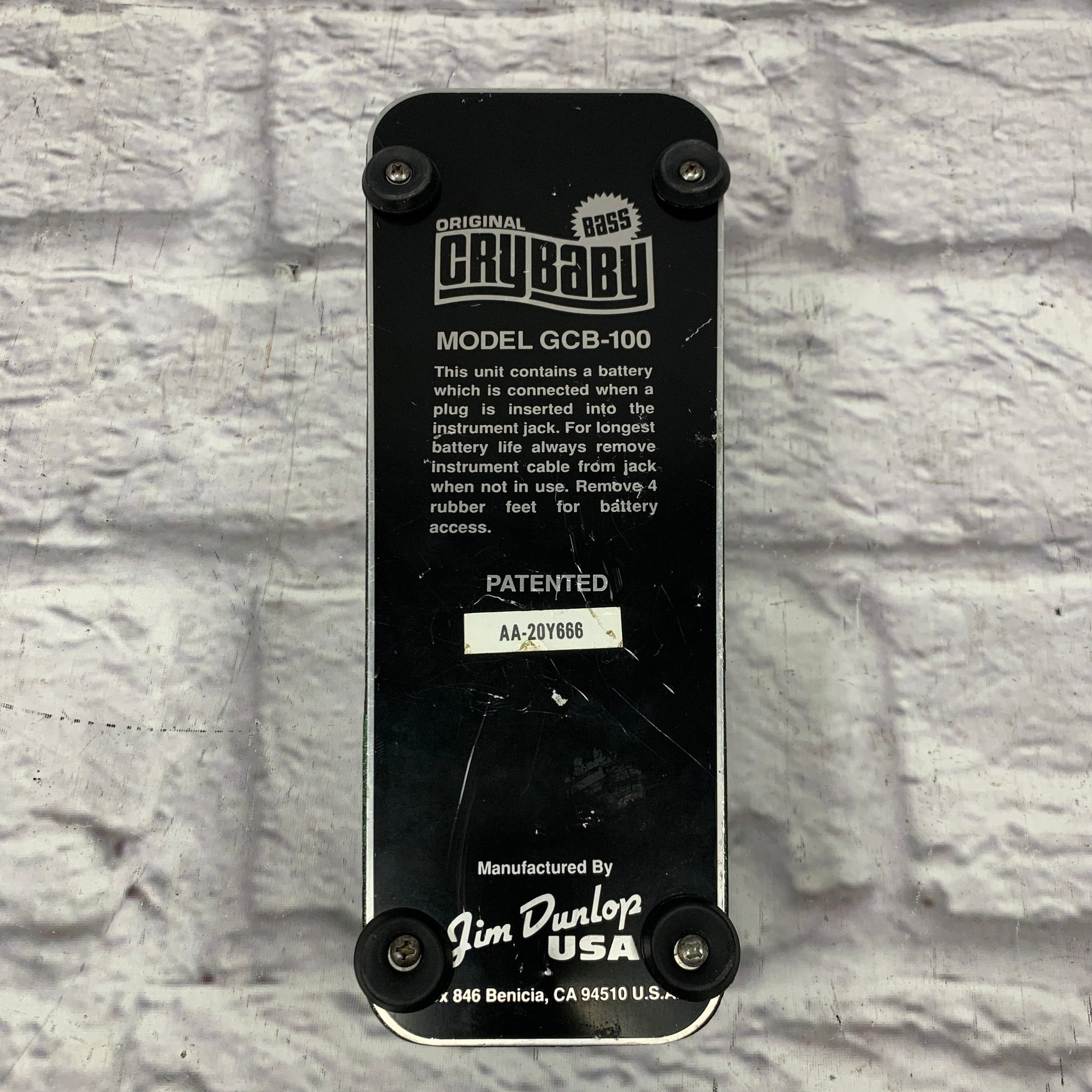 Dunlop Model GCB-100 Bass Crybaby Green Sparkle - Evolution Music