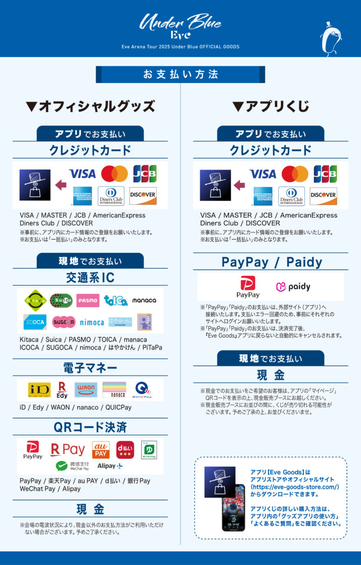 Eve Arena Tour 2025「Under Blue」アプリくじラインナップ公開｜NEWS