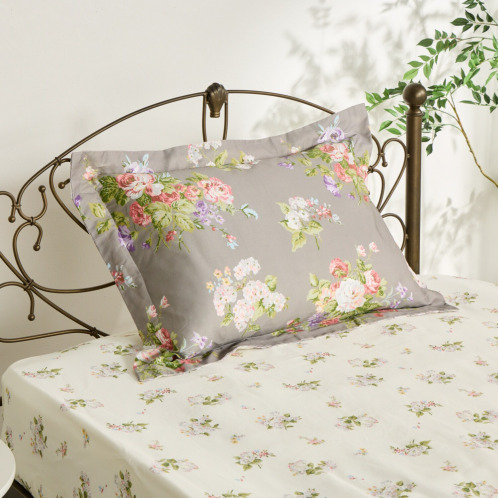 ローラアシュレイ ローズモア コットン100％サテン ピローケース