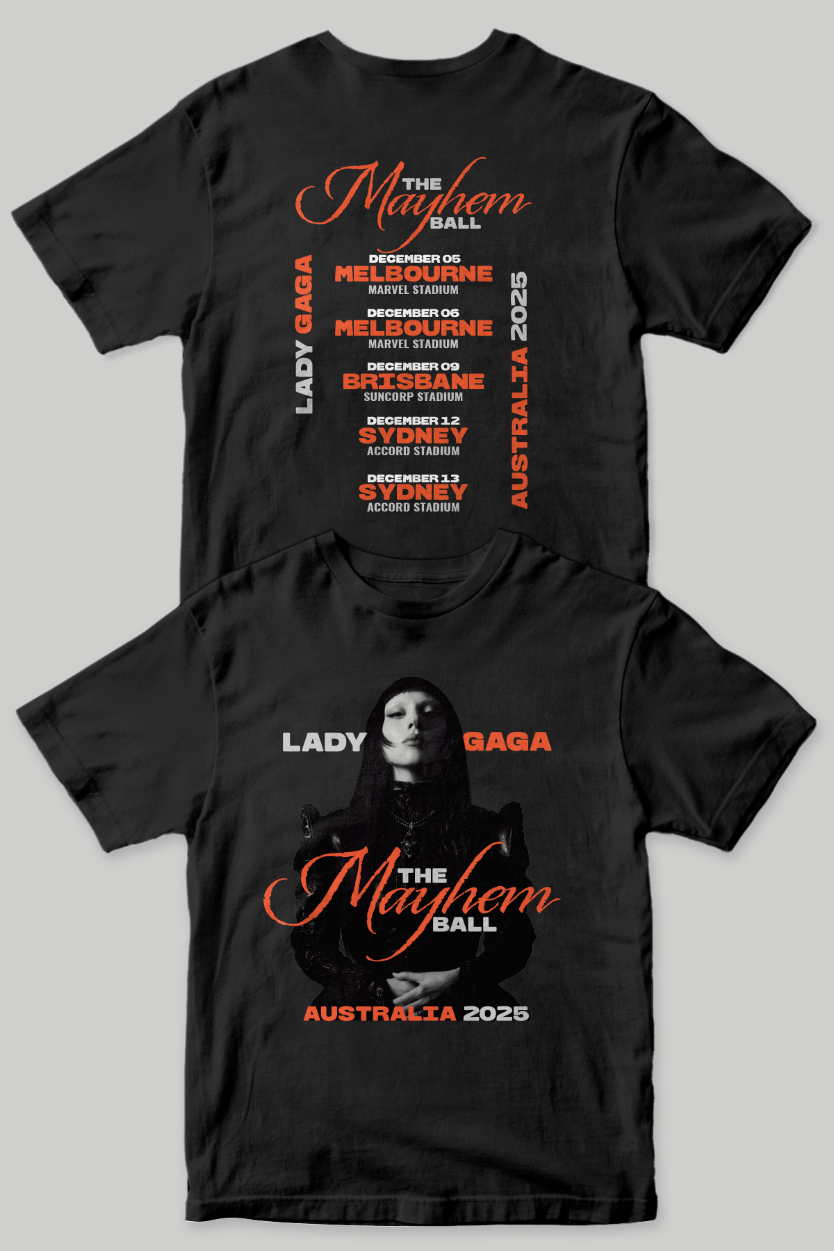 Lady Gaga The Mayhem Ball Tour Shirt | Black – EZ Print Creations