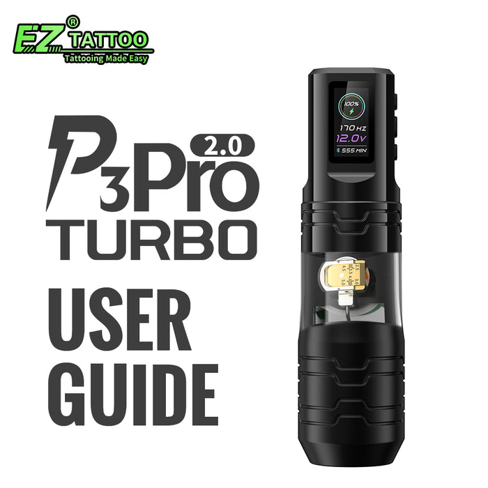 EZ P3 Pro Turbo 2.0 Wireless Tattoo Machine Advanced Bundle — EZ