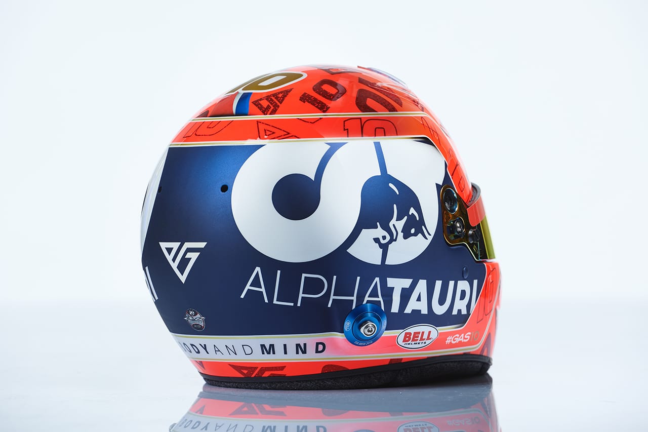 ピエール・ガスリー 2021年 F1ヘルメット （アルファタウリ・ホンダF1