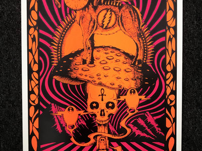 Alan Forbes CO Sacred Mushroom Mountain 2022 Silkscreened Poster