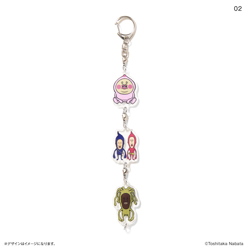 こびとづかん トレーディング つながる！3連チャームキーホルダー 全8
