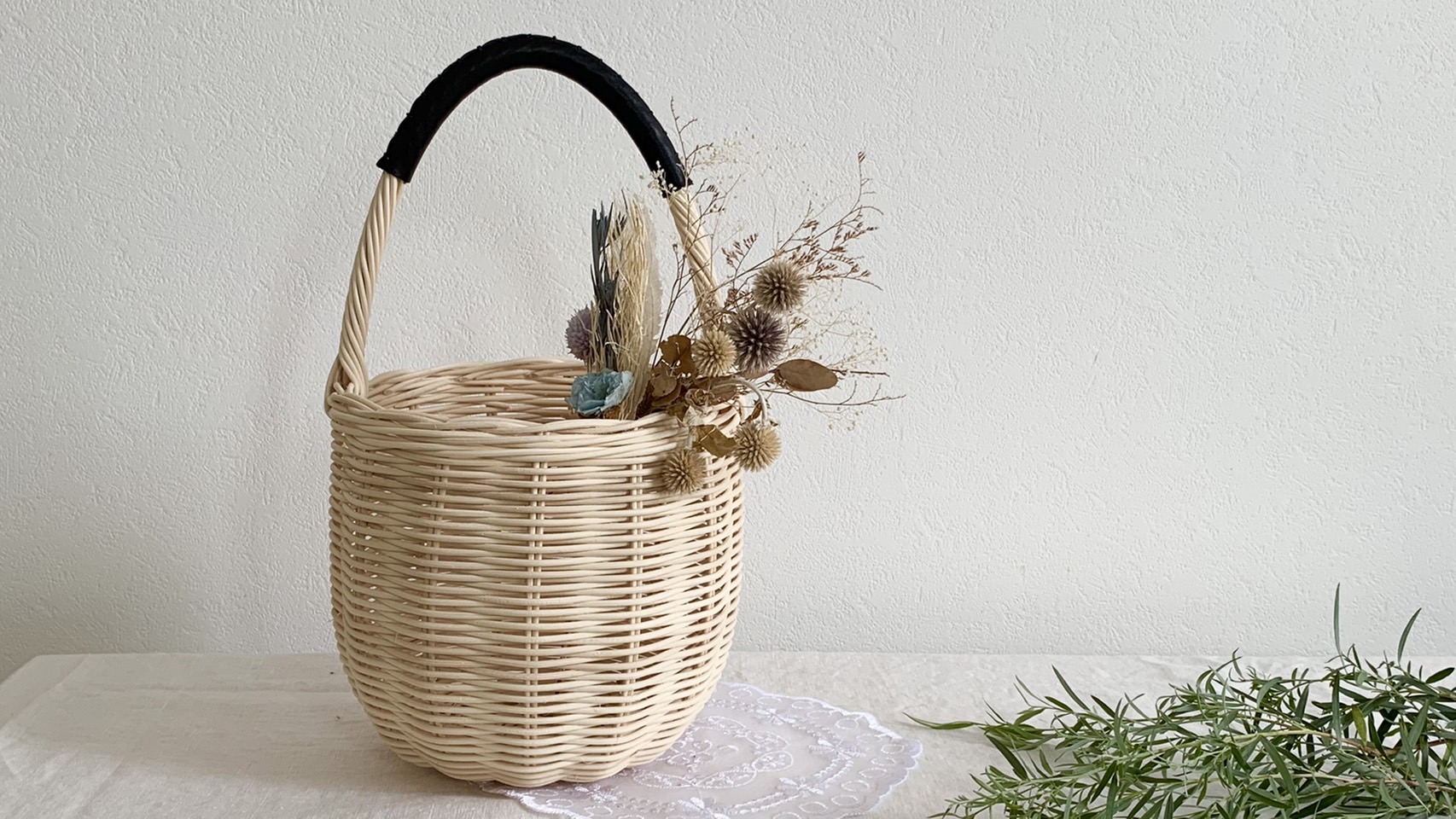 コースレッスン】籐で編む！はじめてのワンハンドルかごバッグ講座