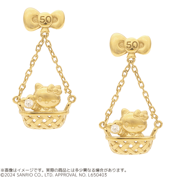 FaNeMa / Anniversary-Ear キティ(ピアス・イエローゴールド)